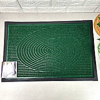 Зелёный прорезиненный коврик для входной двери 40*60 см Дариана
