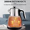 Електрочайник Sokany SK-SH-1055 1,8 л 3000 Вт безшумний неіржавка автоматичне вимкнення індикатор води, фото 7
