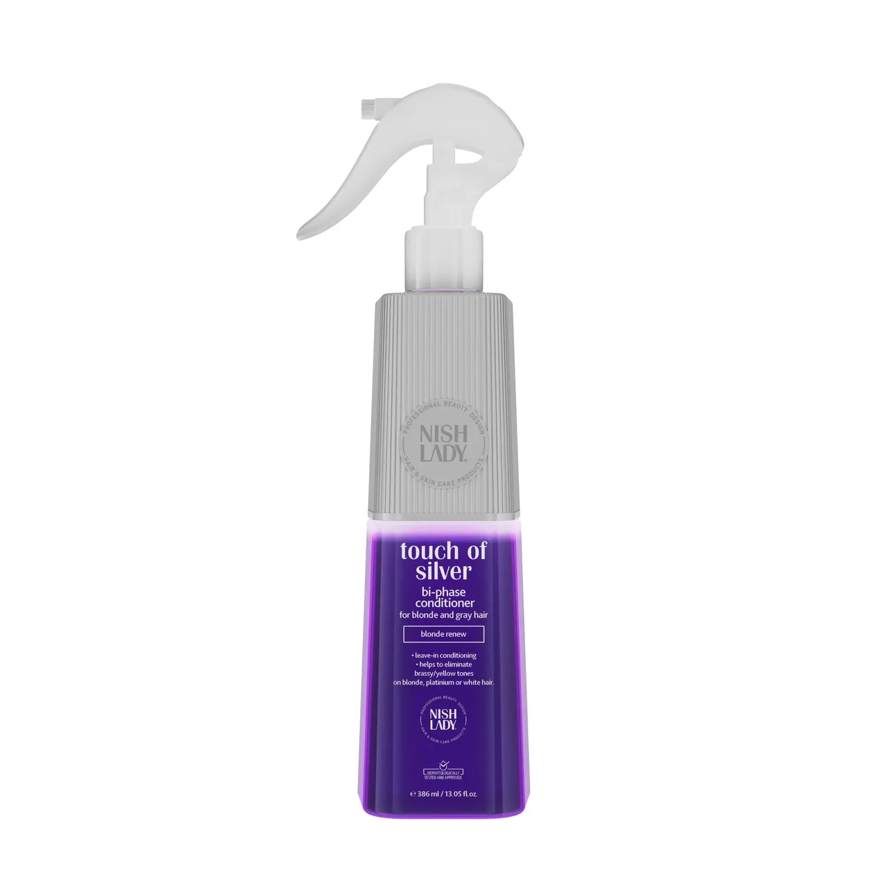 Двофазний кондиціонер для нейтралізації жовтизни NishLady Touch of Silver Bi-phase Conditioner 386мл