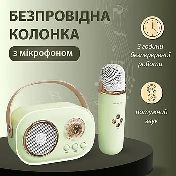 Bluetooth-колонка Platinum C-20 портативний вологозахист мікрофон FM USB 5.0 караоке 2 години роботи
