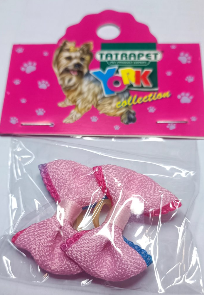 Бантики для собак York (Йорк), 3.5-4 см, 2 шт рожеві 491.03