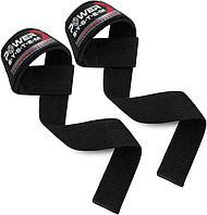 Кистевые ремни-лямки для тяги штанги и гантелей 2 шт Power System Power Straps PS-3400 Black/Red