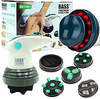 Антицелюлітний ручний вібромасажер для всього тіла з інфрачервоним прогріванням 5 в 1 Bass Polska BH 12801