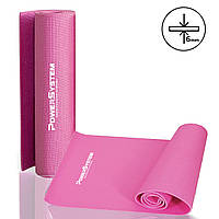Коврик для йоги и фитнеса Power System PS-4014 Fitness-Yoga Mat Pink лучшая цена с быстрой доставкой по