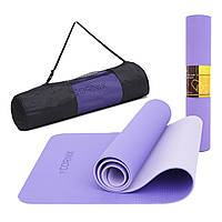 Коврик спортивный Cornix TPE 183 x 61 x 0.6 cм для йоги и фитнеса XR-0004 Violet/Purple лучшая цена с быстрой