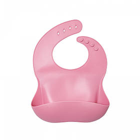 Слинявчик Twins силіконовий, рожевий