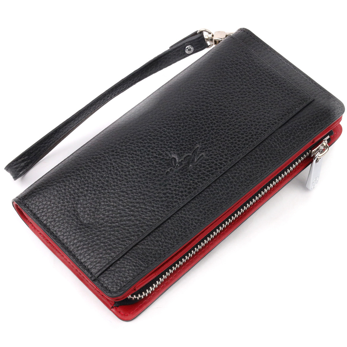 Місткий гаманець-клатч із натуральної шкіри KARYA 21135 Чорний, фото 1