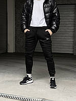 Спортивные штаны мужские Nike черные теплые зимние осенние найк