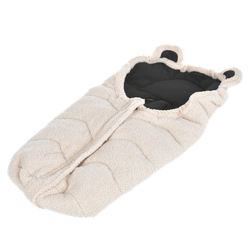 Універсальний зимовий конверт у дитячий візок з вушками EL CAMINO ME 1132 Footmuff Teddy Bear Бежевий