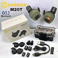 Earmor M20T Green активные беруши для стрельбы с Bluetooth 5.3 Тактические шумоподавляющие стрелковые беруши.
