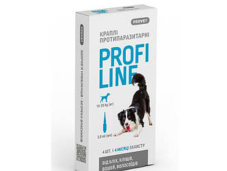 Provet ProFiline Краплі від бліх та кліщів для собак 10-20 кг (інсектоакарицид) 4 піпетки