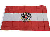 Прапор Австрії з гербом 90х150см лучшая цена с быстрой доставкой по Украине