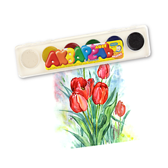 Набір акварельних фарб Люкс 6 кольорів