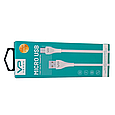 Кабель Micro USB "Veron MV08" 1м силіконовий дріт, білий, фото 4