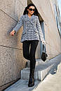Стильний жіночий теплий чорно-білий піджак з твіду 42 44 46 48 розміри, фото 6