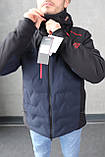 Чоловіча зимова куртка чорно-синя оригінальна WHS, фото 10