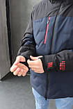 Чоловіча зимова куртка чорно-синя оригінальна WHS, фото 5