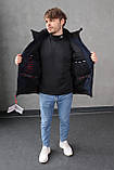 Чоловіча зимова куртка чорно-синя оригінальна WHS, фото 8