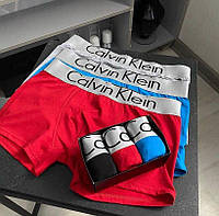 Трусы мужские боксеры Calvin Klein 3 шт в подарочной упаковке / мужских трусов / кельвин кляйн нижнее белье