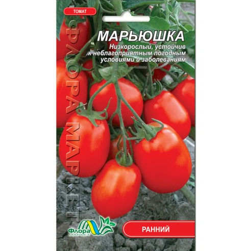 Томат Марьюшка червоний, сливка ранній, насіння 0.3 г, фото 1