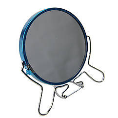 Дзеркало косметичне поворотне в металевій оправі діаметр 10 см