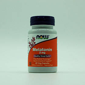 Мелатонін, Now Foods, 3 мг, 60 капсул