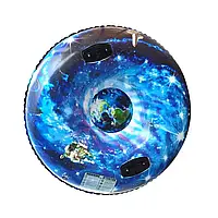 Тюбинг Надувные Санки Ватрушка Пончик Тобоган SNOW TUBE Космос (диаметр 110см\35см)