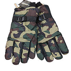 Рукавички чоловічі тактичні на хутрі подвійні розмір L-XXL камуфляж