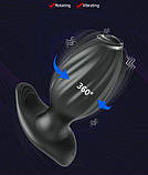 Анальна пробочка 18 режимів вібрації і обертанням, з керуванням від смартфона, фото 4