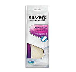 Устілки для зимового взуття повсть із алюмінієвою фольгою Silver 35-45 (22.5 - 29.0см)