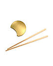 Комплект золотої підставки та паличок для суші золото REMY-DECOR для дому ресторанів, кафе., фото 4