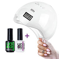 Манікюрна лампа для покриття нігтів Sun 5 48 Вт UV+LED, база та топ для манікюру UNO