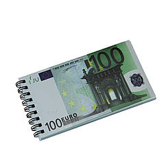 Блокнот для нотаток 100 € на пружині