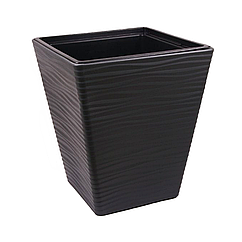 Горщик із вкладкою Сахара Дюни квадрат 35 см антрацит морозостійкий