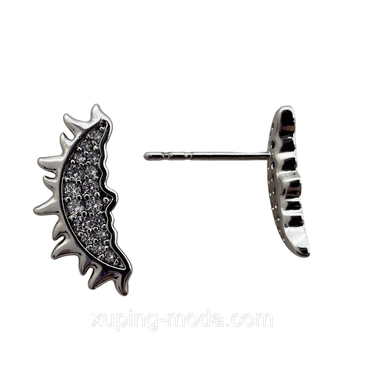 Ксюпінг сережки. 18х6 мм. 18 к, фото 1