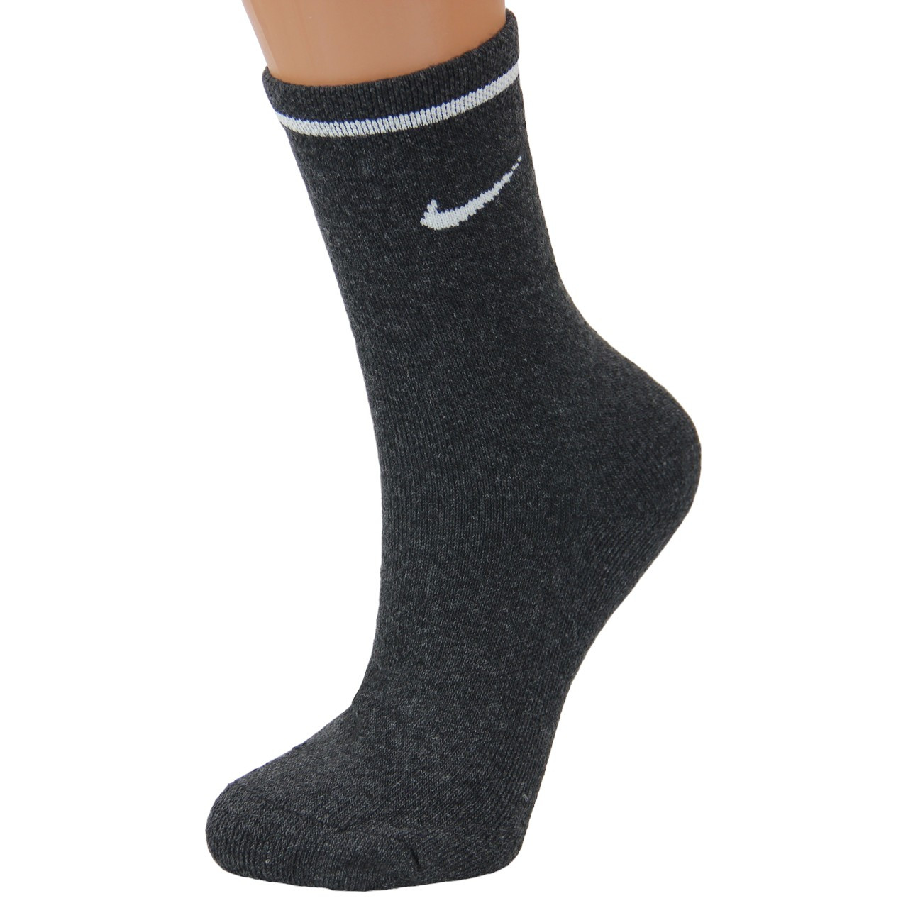 Шкарпетки жіночі махрові високі 23-25 розмір (36-40 взуття) Luxe спорт зимові, темно-сірий