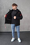 Чоловіча зимова куртка чорна оригінальна WHS гірськолижна термокурка, фото 9