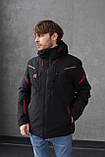 Чоловіча зимова куртка чорна оригінальна WHS гірськолижна термокурка, фото 10