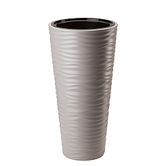 Горщик із вкладкою Сахара Слім Дюни 40 см світло-сірий морозостійкий