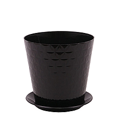 Горщик Diament Petit 13 см чорний