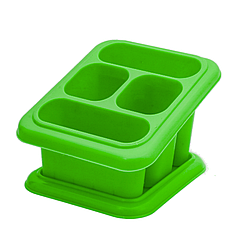 Підставка для столових приборів Фея 16х17х13 см зелений