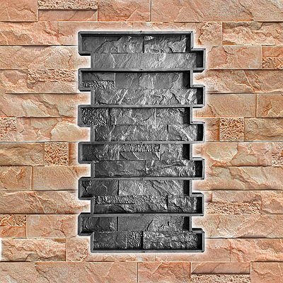 Форма для декоративного каменю «Барселона» (0,16 м²); гумова форма для гіпсової та бетонної плитки (0211)