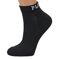 Шкарпетки жіночі короткі літні Зайчики сітка 23-25 розмір (35-38 взуття) чорний