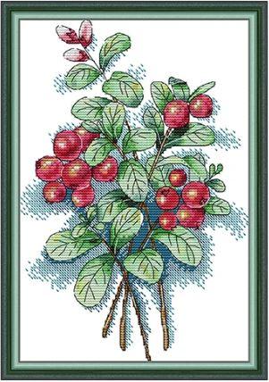 Набір для вишивання за нанесеною на канву схемою "Autumn Fruits 1 ". AIDA 14CT printed 21*31 см