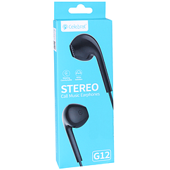 Навушники Celebrat G12 з мікрофоном круглий дріт чорний