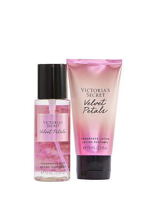 Подарунковий набір Victorias Secret Velvet Petals Set лосьйон та спрей для тіла 2*75 мл, фото 3