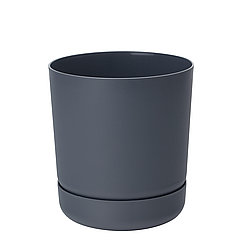 Горщик круглий Satina 13 см антрацит