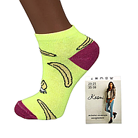 Шкарпетки жіночі низькі Kosmi 23-25 розмір (37-40 взуття) Банани асорті
