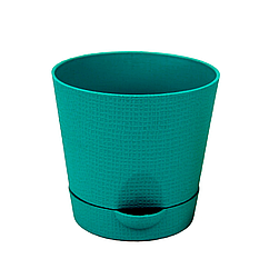 Горщик Фіалка Люкс 11.5 см бірюзовий