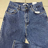 Джинси жіночі палаццо котон широкі темні щільні 29 сині, фото 4